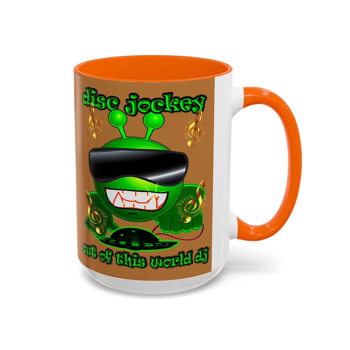 disc jockey - Accent Mug (light brown)