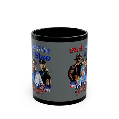 rw&b lives matter - Black Mug (dark grey)
