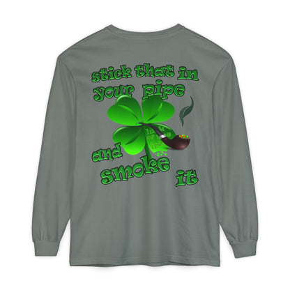 celtics logo - Unisex Garment-dyed Long Sleeve T-Shirt
