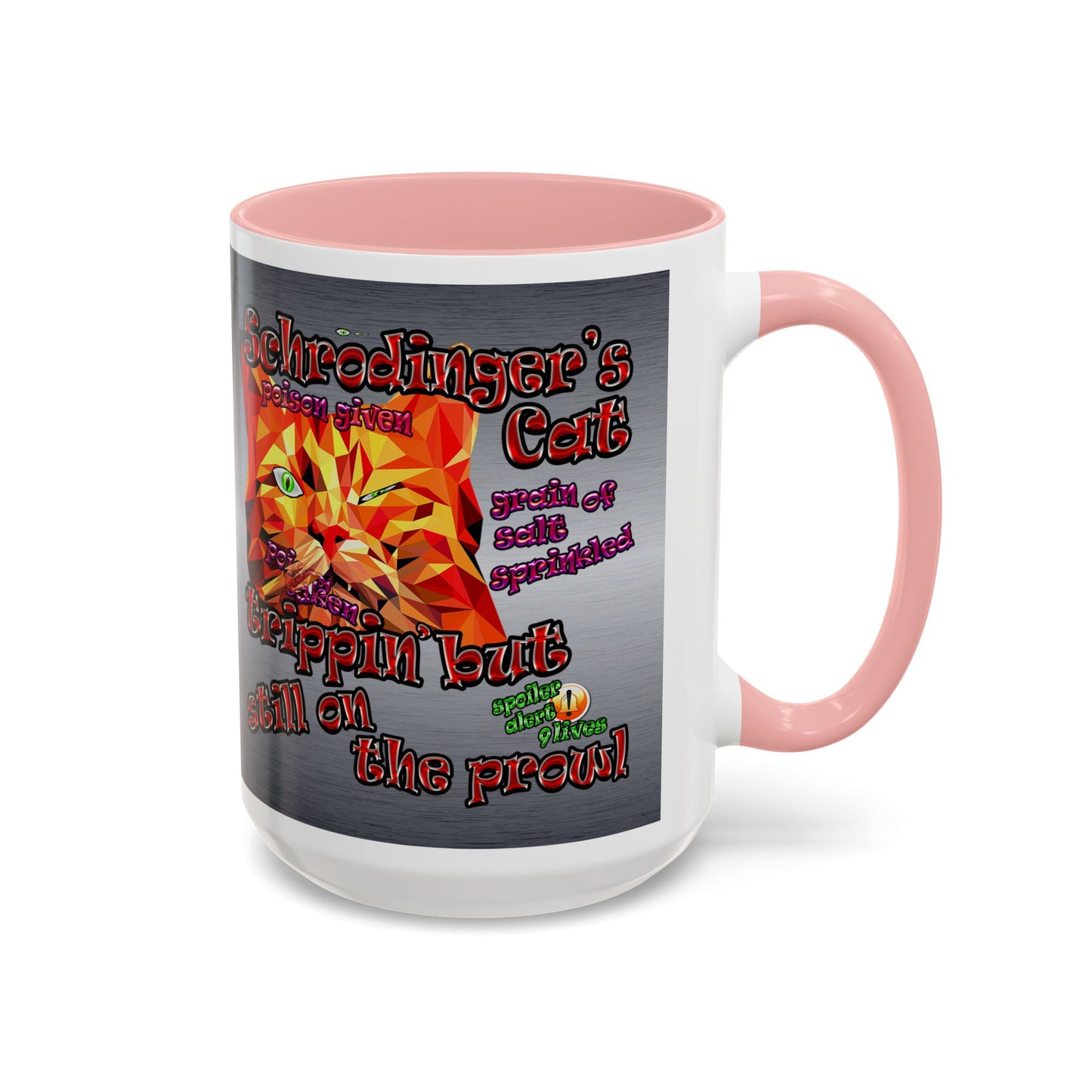 schrodinger's cat - Accent Mug (brushed nickel)