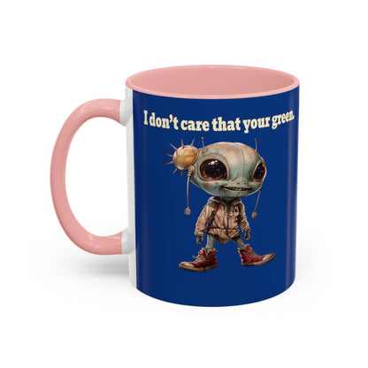 I don't care that your grey - Accent Mug (dark blue)