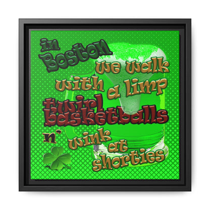 celtics logo - framed canvas art (logo green)