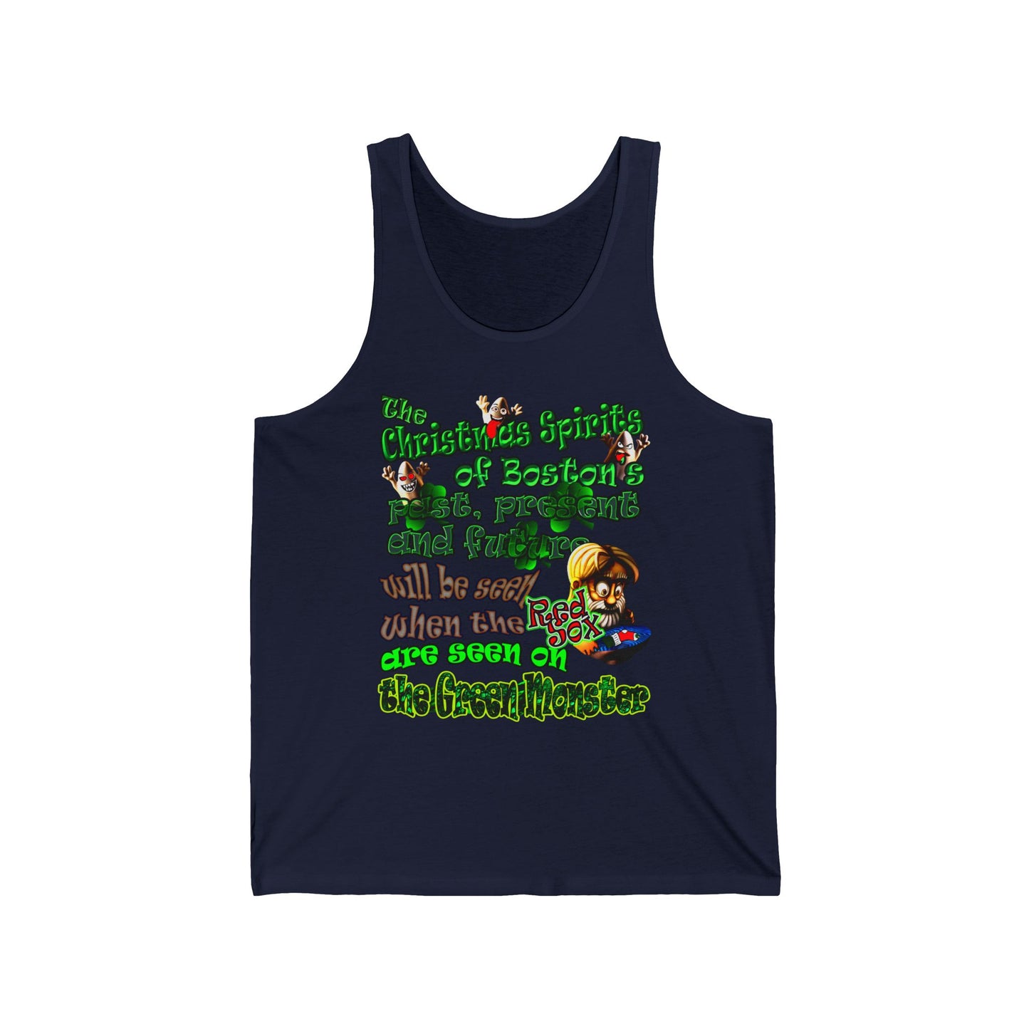 christmas spirits of boston - Unisex Jersey Tank