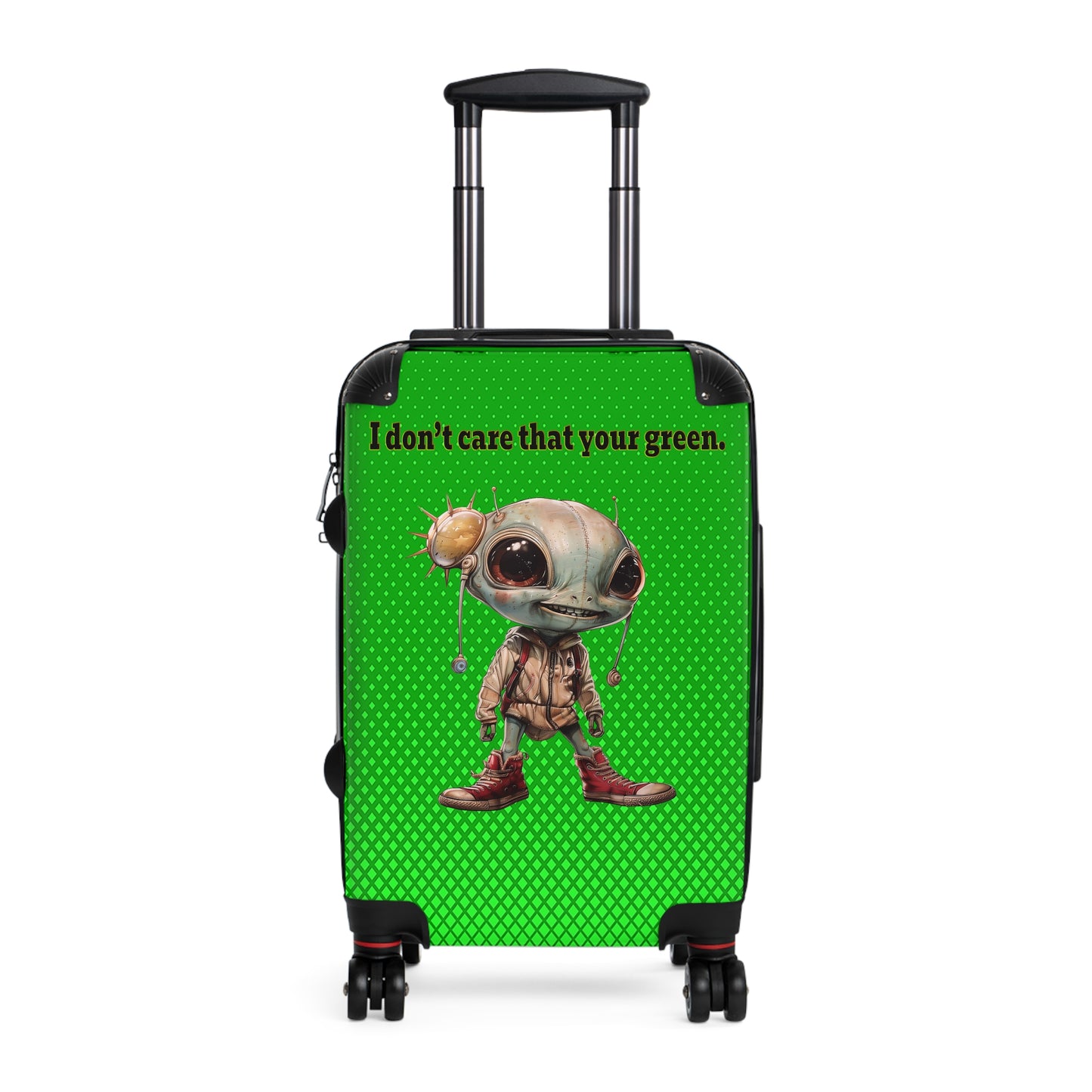 I don't care that your green - Suitcase (logo green)