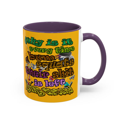 the bum's shit - Accent Mug (yellow)