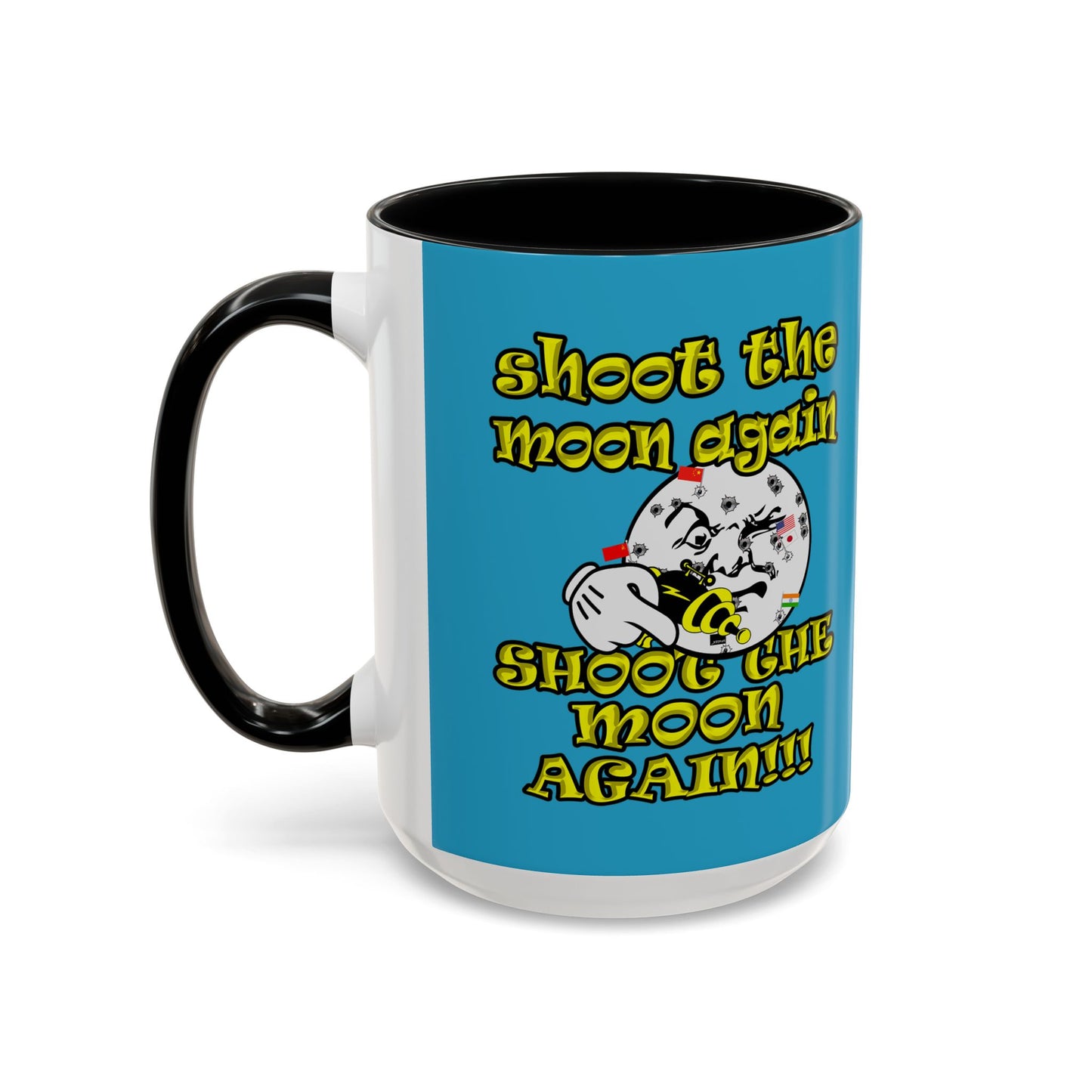 shoot the moon again - Accent Mug (turquoise)
