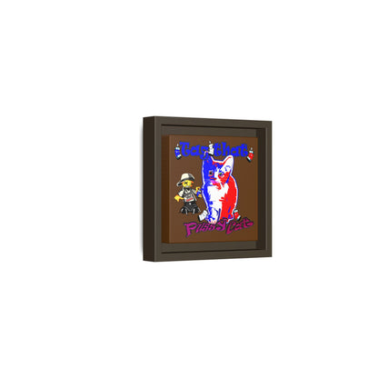 tag that - framed canvas art (brown)