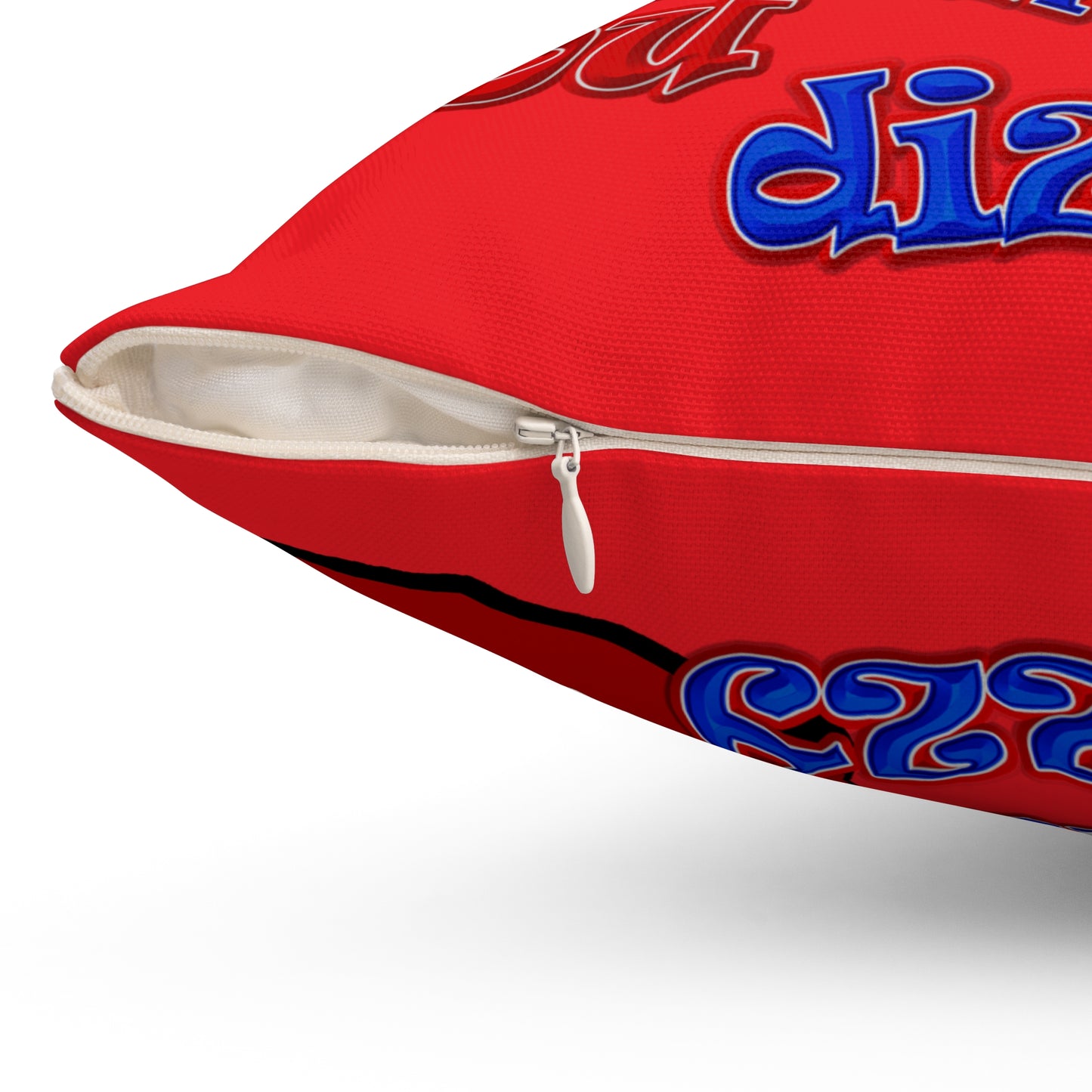 santa's shoes - Spun Polyester Square Pillow - (red)