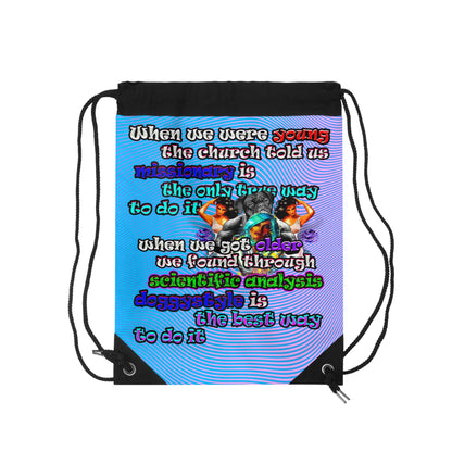doggystyle - Drawstring Bag (light blue-purple wave)