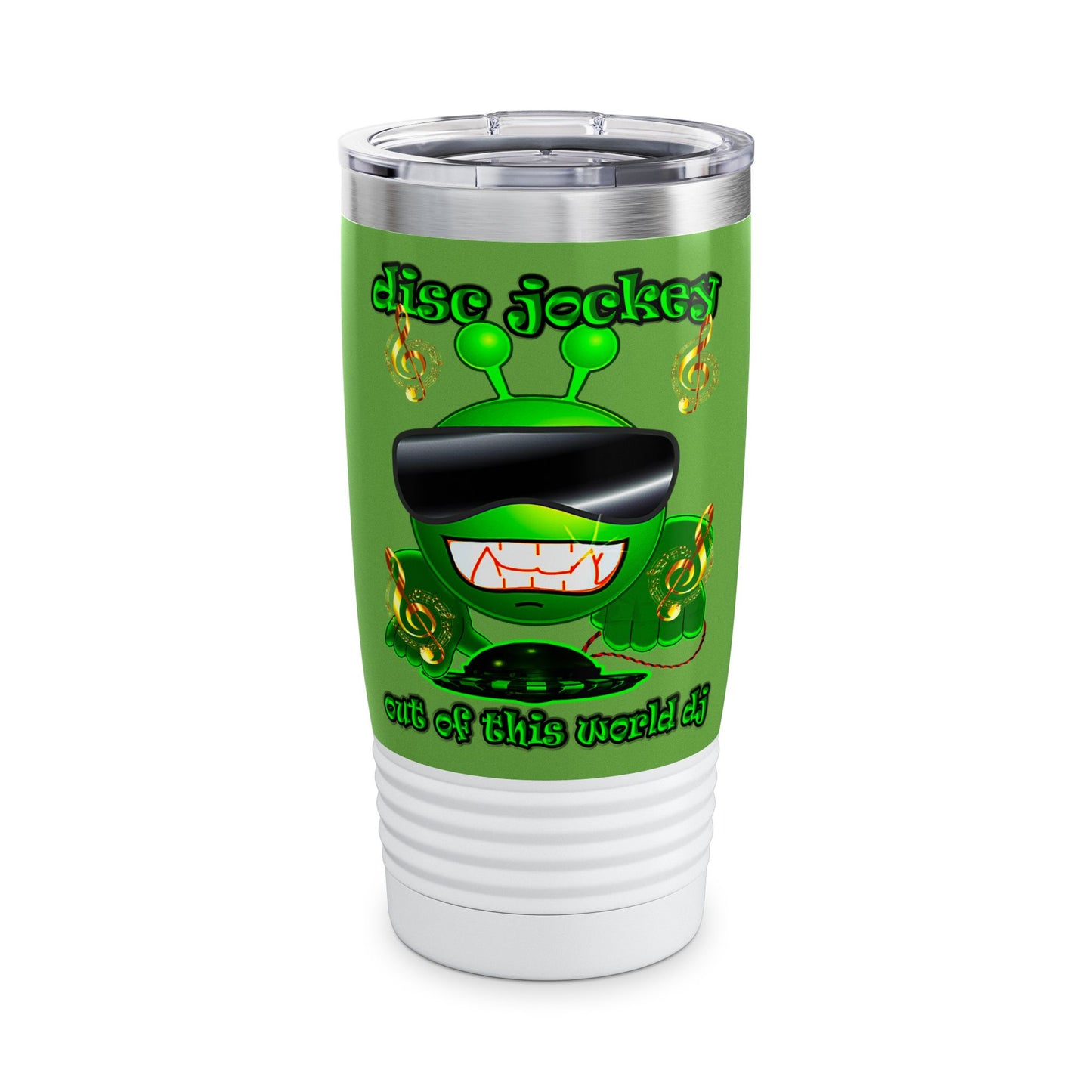 disc jockey - Ringneck Tumbler, 20oz (green)