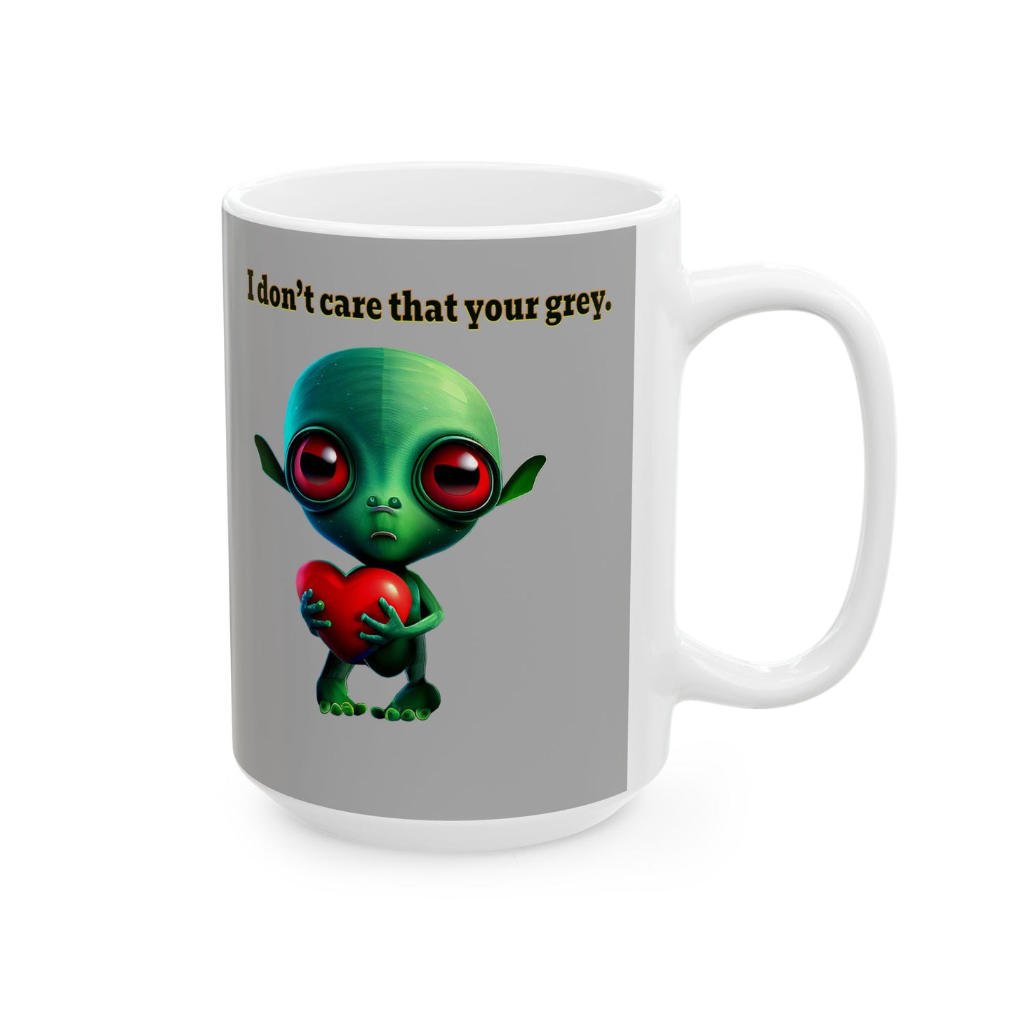 I don't care that your grey - White Mug (light grey)
