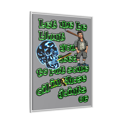 og - framed canvas art (grey)