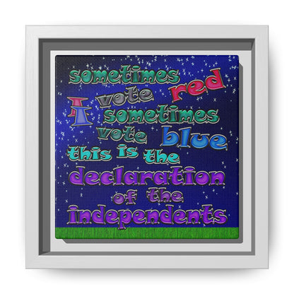 declaration of the independents - framed canvas art ('snoops' background)