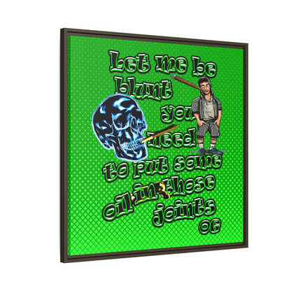 og - framed canvas art (logo green)