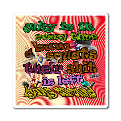 the bum's shit - Magnets - (yellow-orange wave)