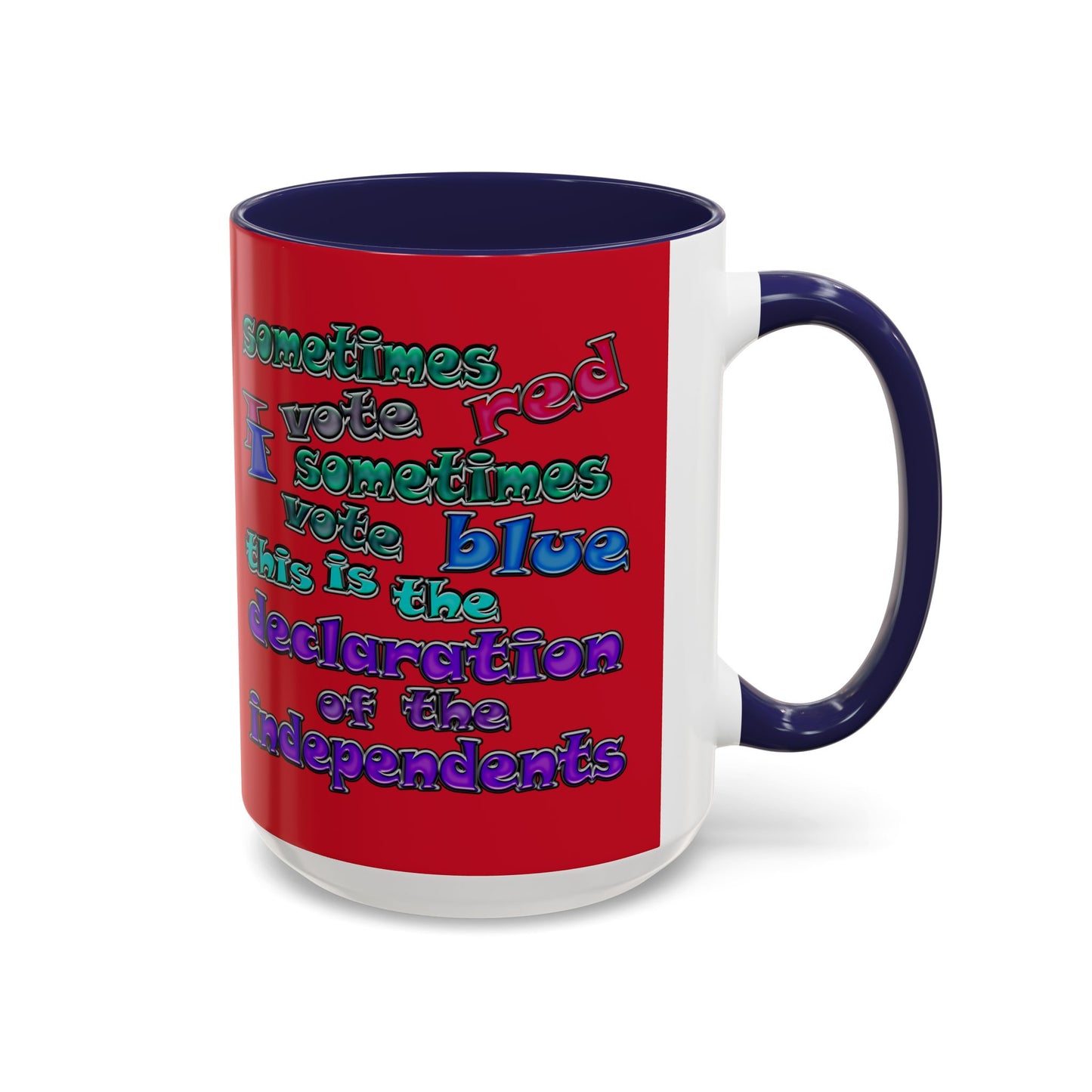 declaration of the independents - Accent Mug (dark red)