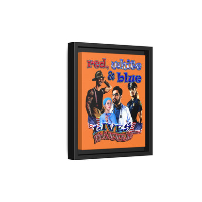 rw&b lives matter - framed canvas art (crusta)