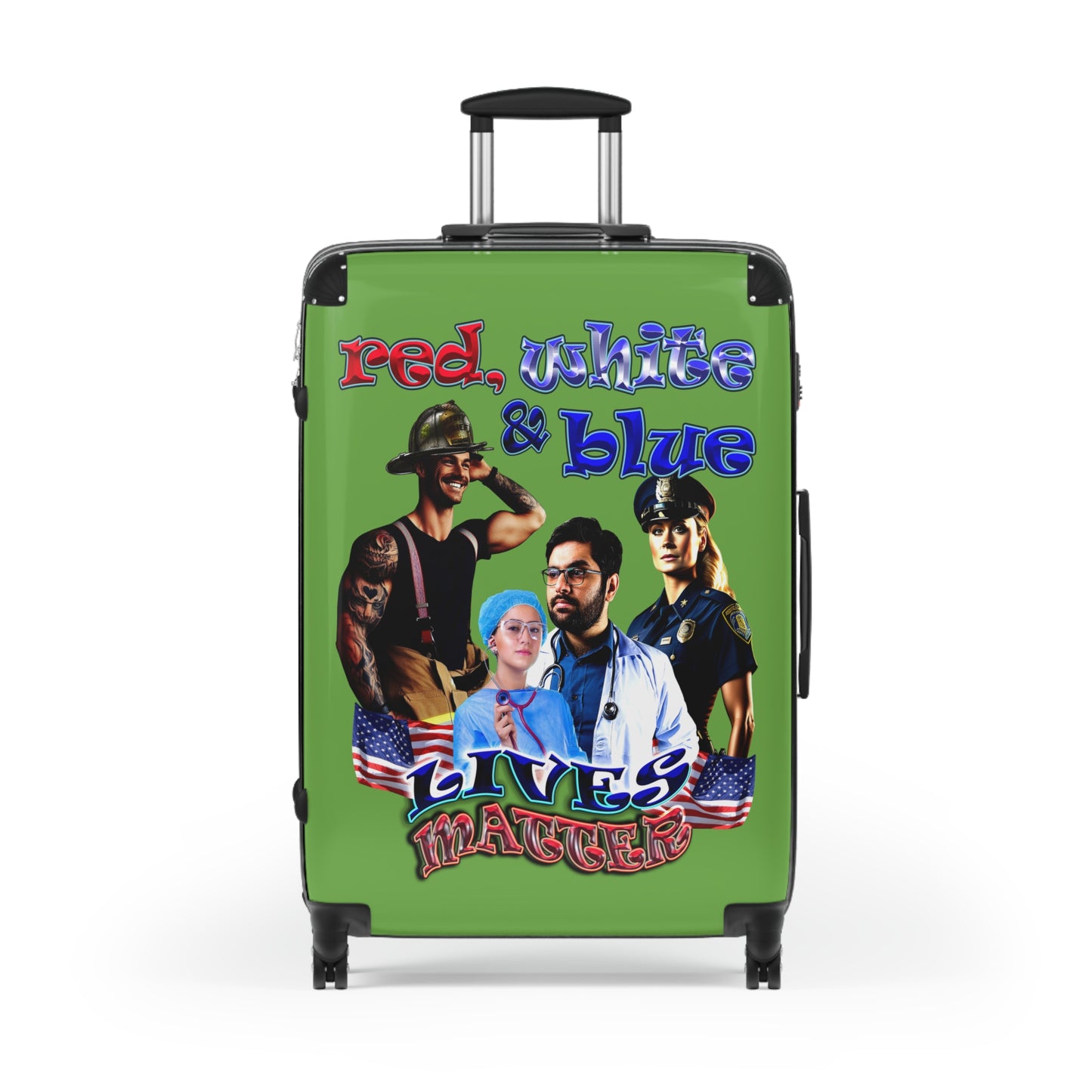 rw&b lives matter - Suitcase (green)