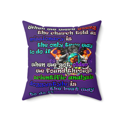 doggystyle - Faux Suede Square Pillow - (purple)