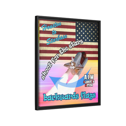 shoot for the stars - framed canvas art (color blur)