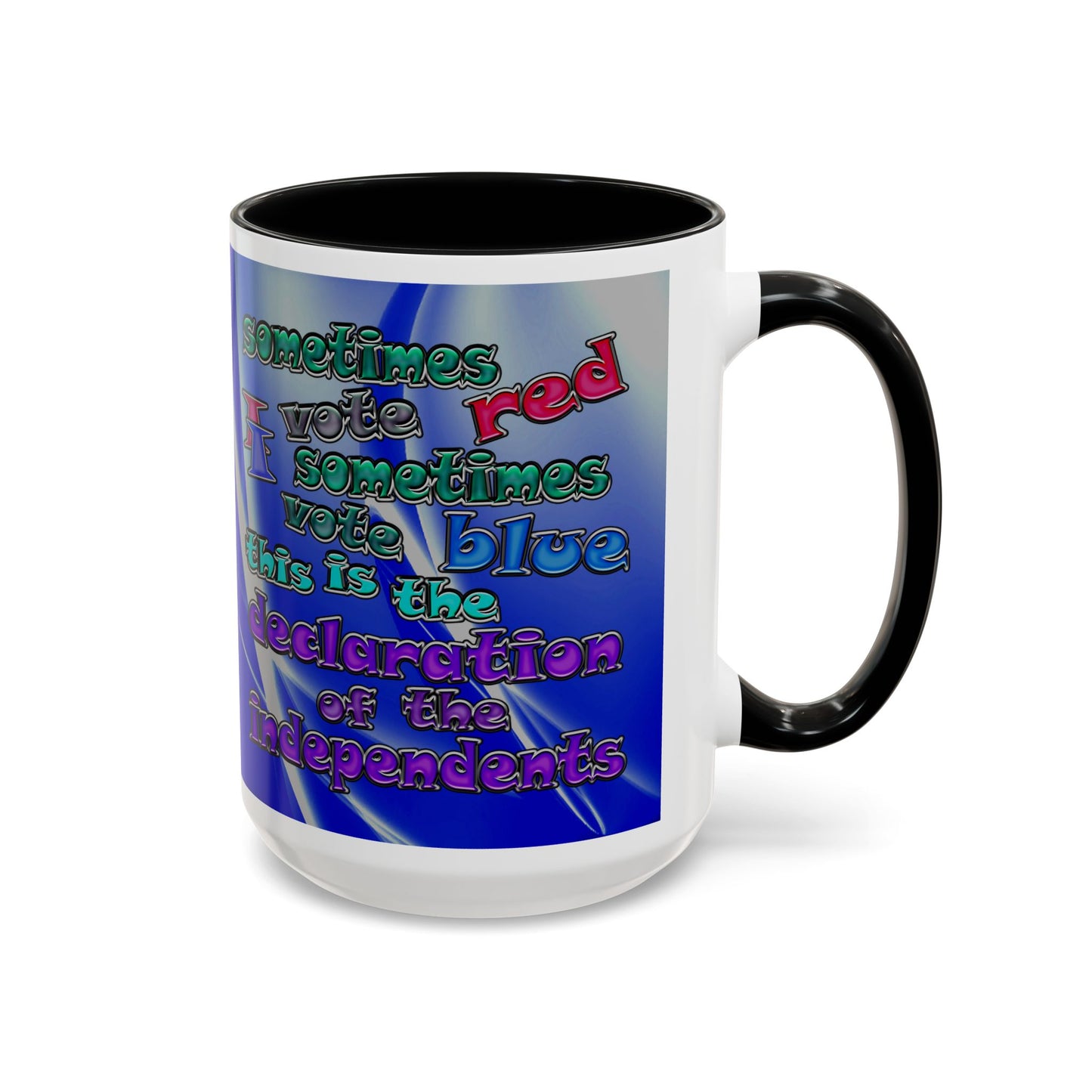 declaration of the independents - Accent Mug (blue-white wave)