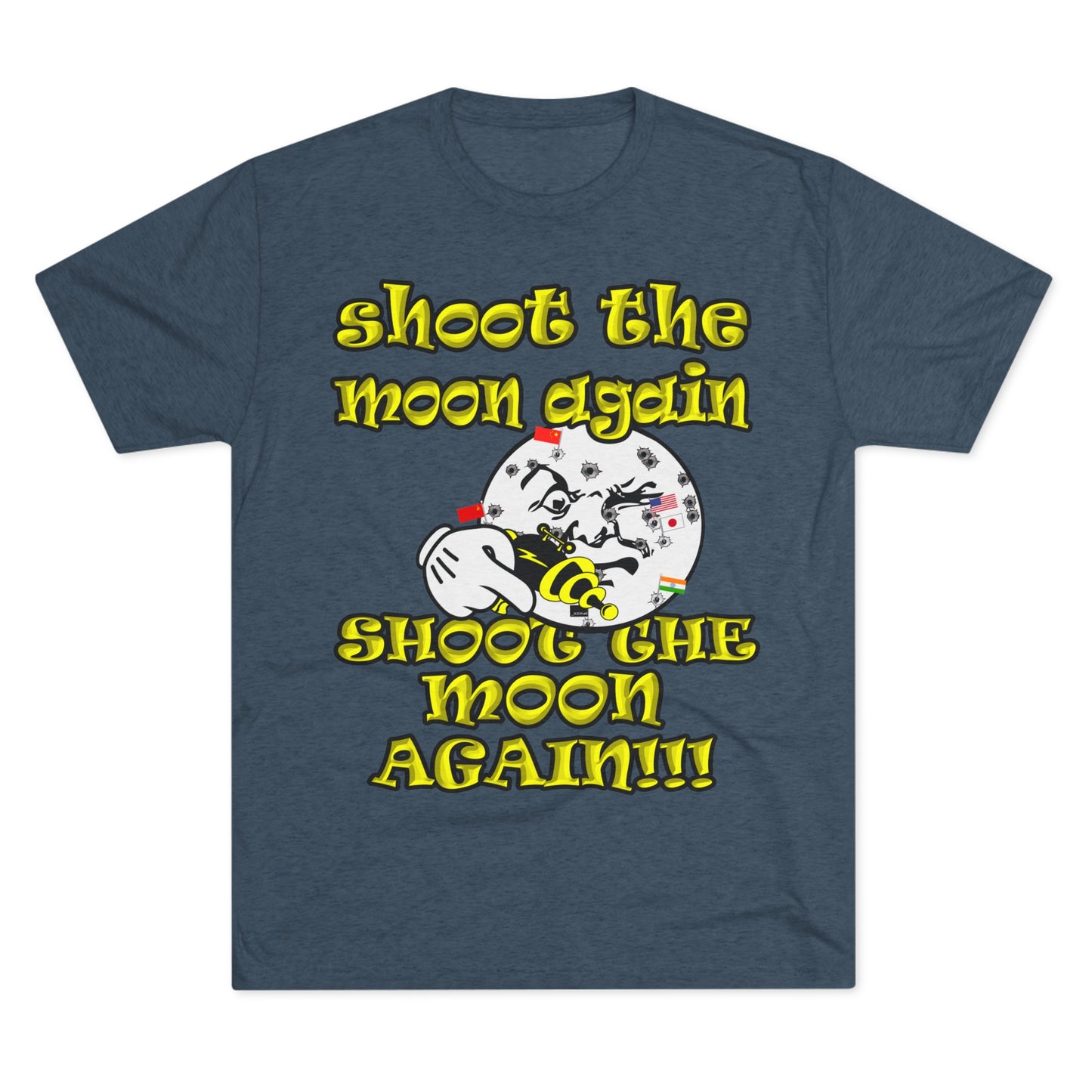 shoot the moon again - Unisex Tri-Blend Crew Tee