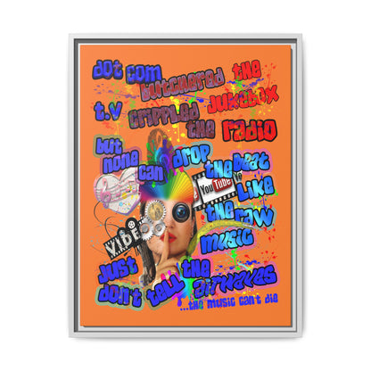 drop the beat - framed canvas art (crusta)