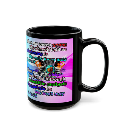 doggystyle - Black Mug (light blue-pink wave)
