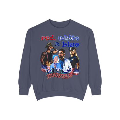 rw&b lives matter - Unisex Garment-Dyed Sweatshirt