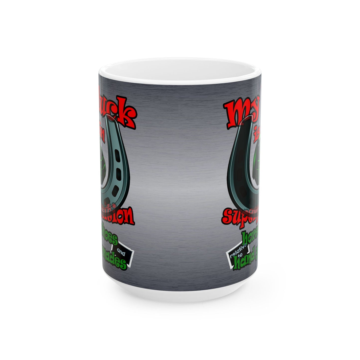my luck - White Mug (brushed nickel)