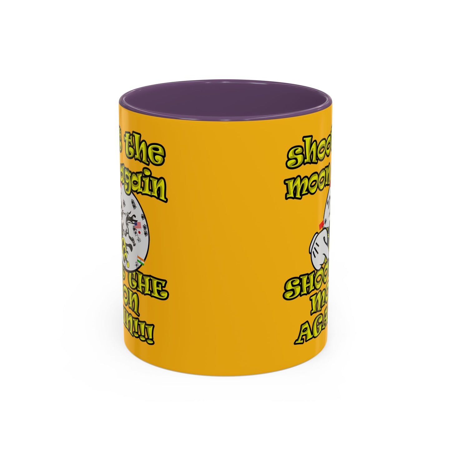 shoot the moon again - Accent Mug (yellow)