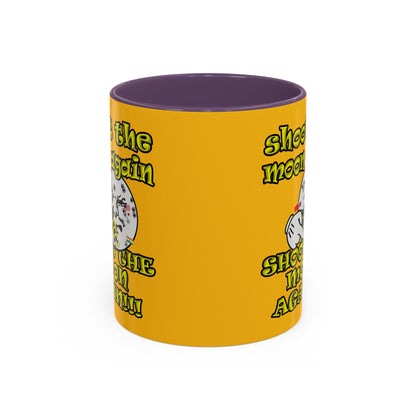 shoot the moon again - Accent Mug (yellow)