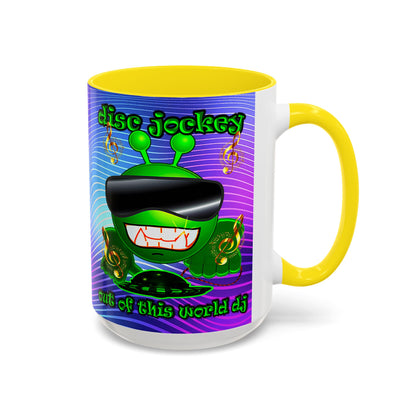 disc jockey - Accent Mug (purple wave)