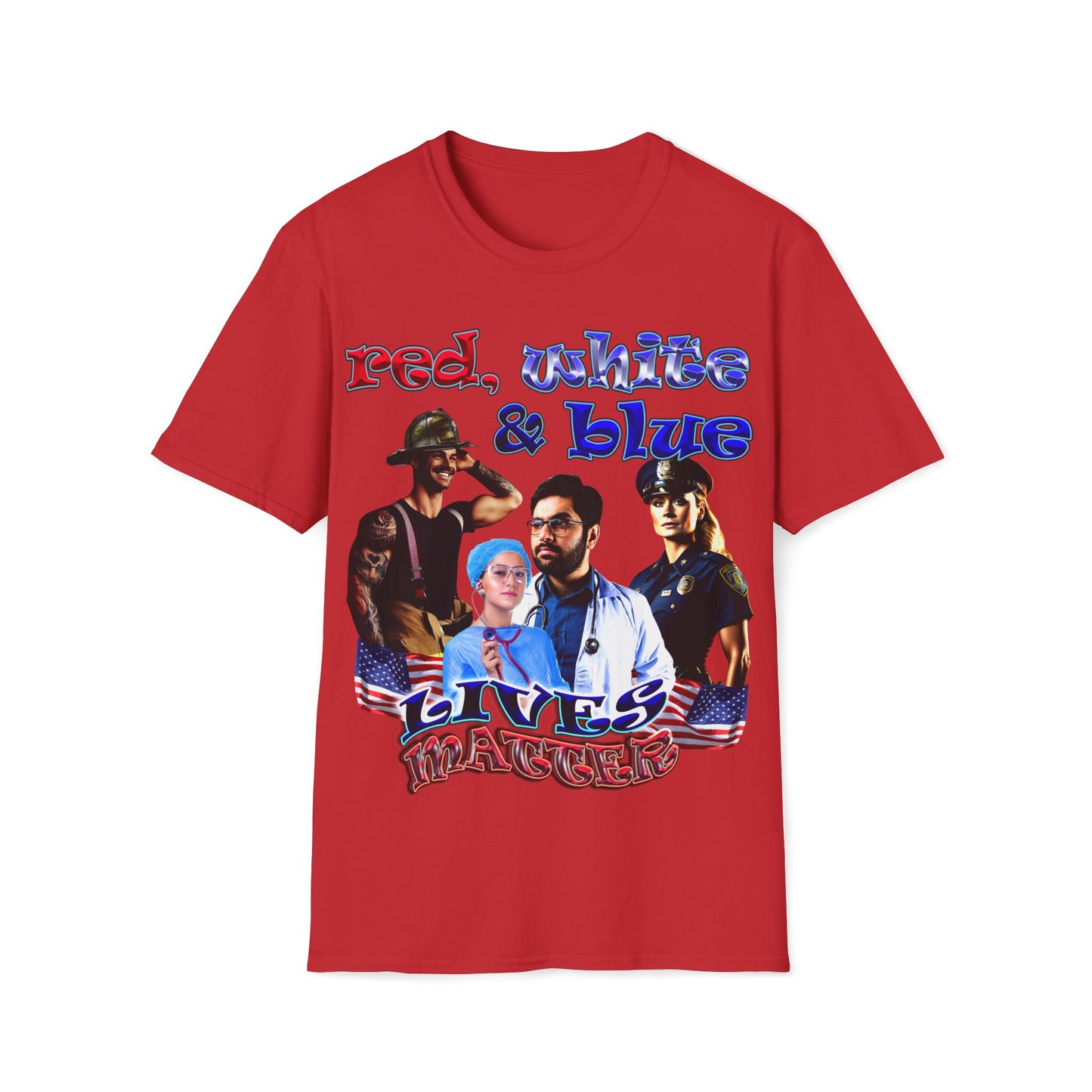 rw&b lives matter - Unisex Softstyle T-Shirt