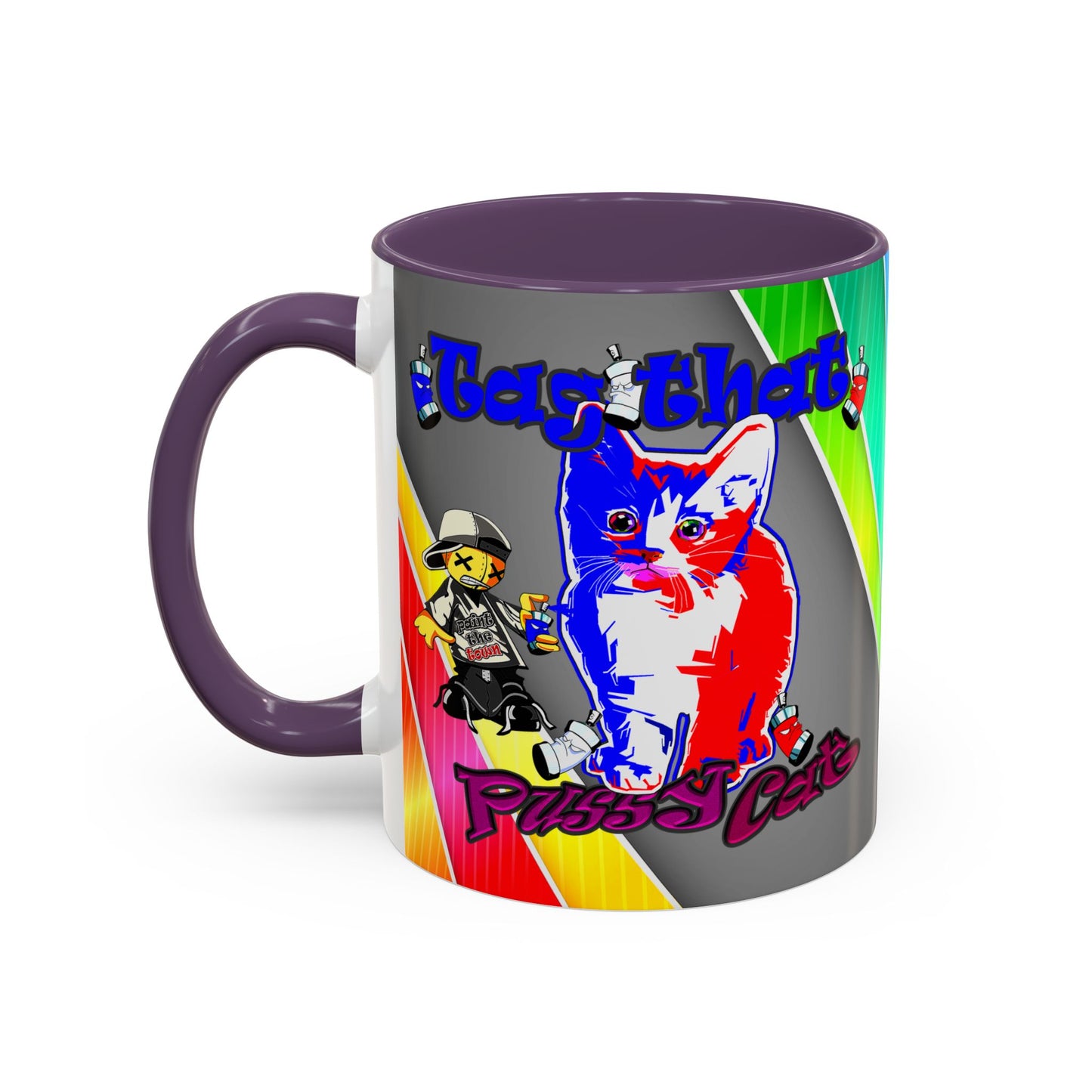 tag that - Accent Mug (rainbow split)