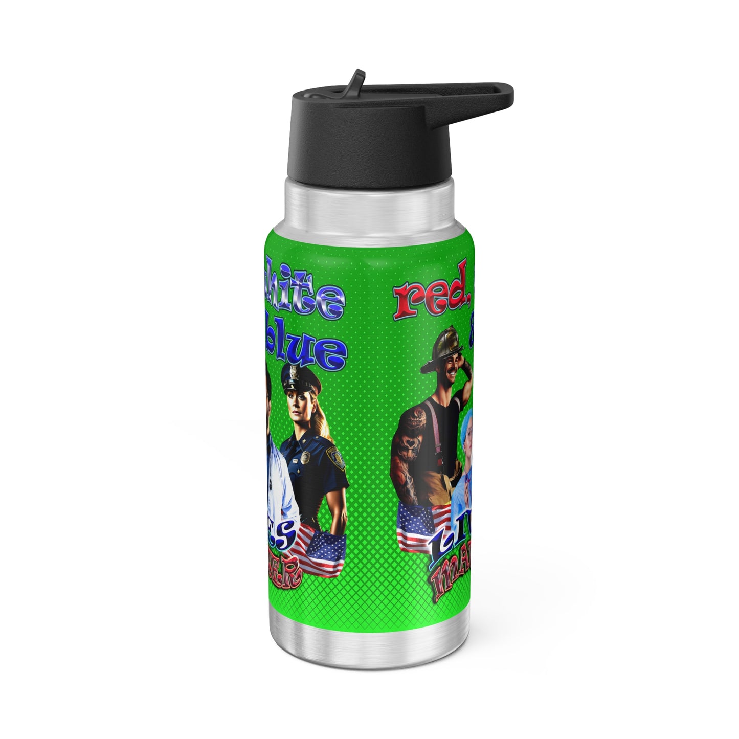 rw&b lives matter - Gator Tumbler, 32oz  (logo green)