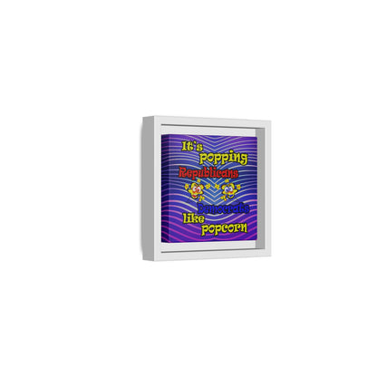 popping like popcorn - framed canvas art (purple wave)