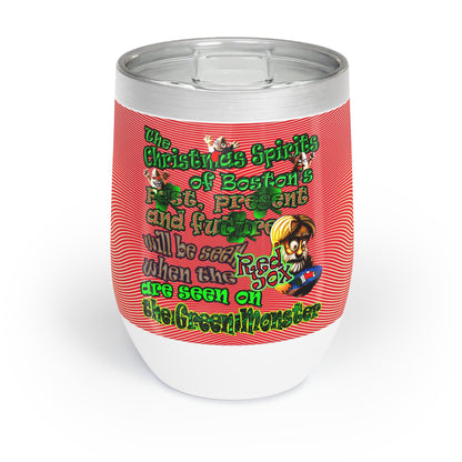 christmas spirits of boston - Chill Wine Tumbler (yellow-orange wave)