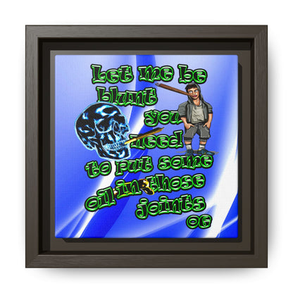 og - framed canvas art (blue-white wave)