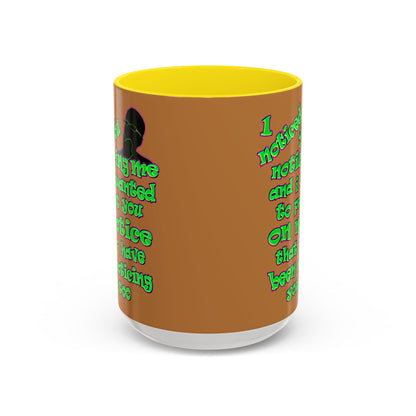 noticed you noticing - Accent Mug (light brown)