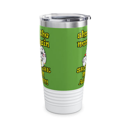 shoot the moon again - Ringneck Tumbler, 20oz (green)
