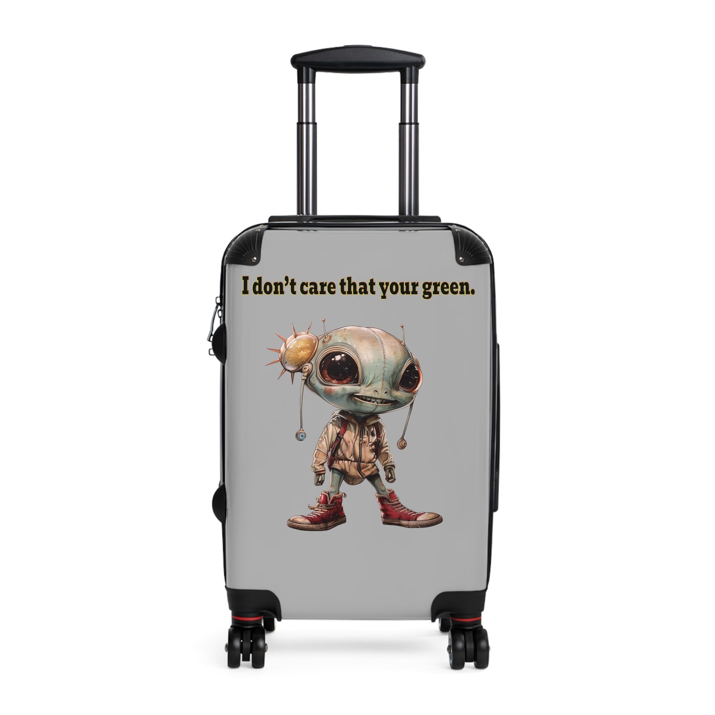 I don't care that your green - Suitcase (light grey)
