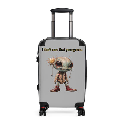 I don't care that your green - Suitcase (light grey)