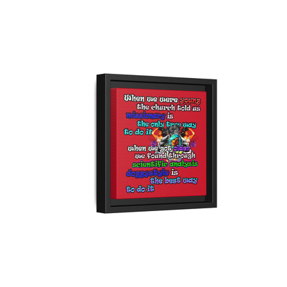 doggystyle - framed canvas art (dark red)