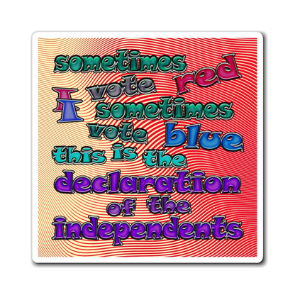 declaration of the independents - Magnets - (yellow-orange wave)