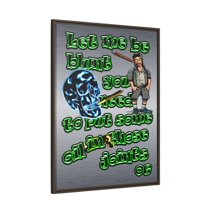 og - framed canvas art (brushed nickel)