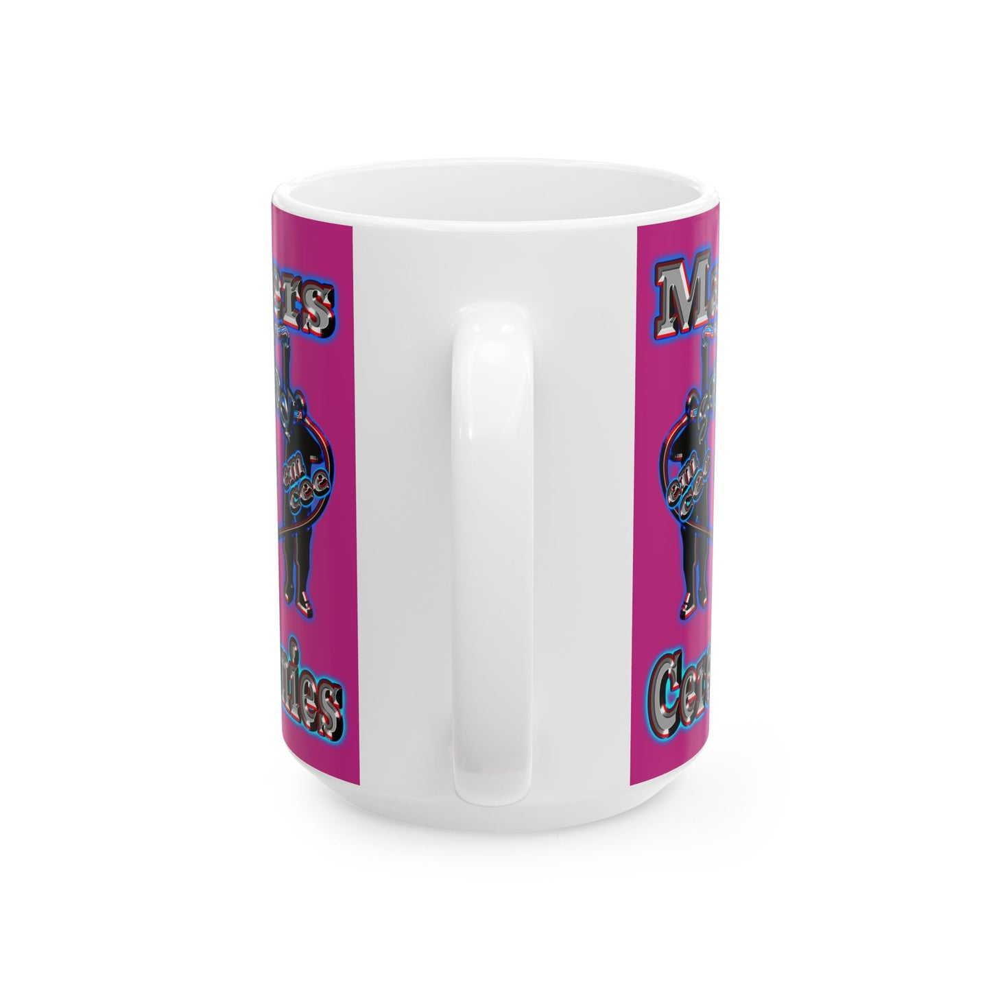 em cee squared - White Mug (pink)