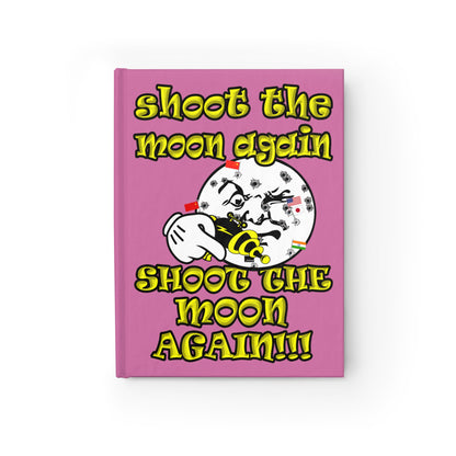 shoot the moon again - journal-lined (light pink)