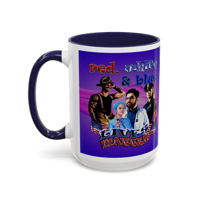 rw&b lives matter - Accent Mug (purple-pink wave)