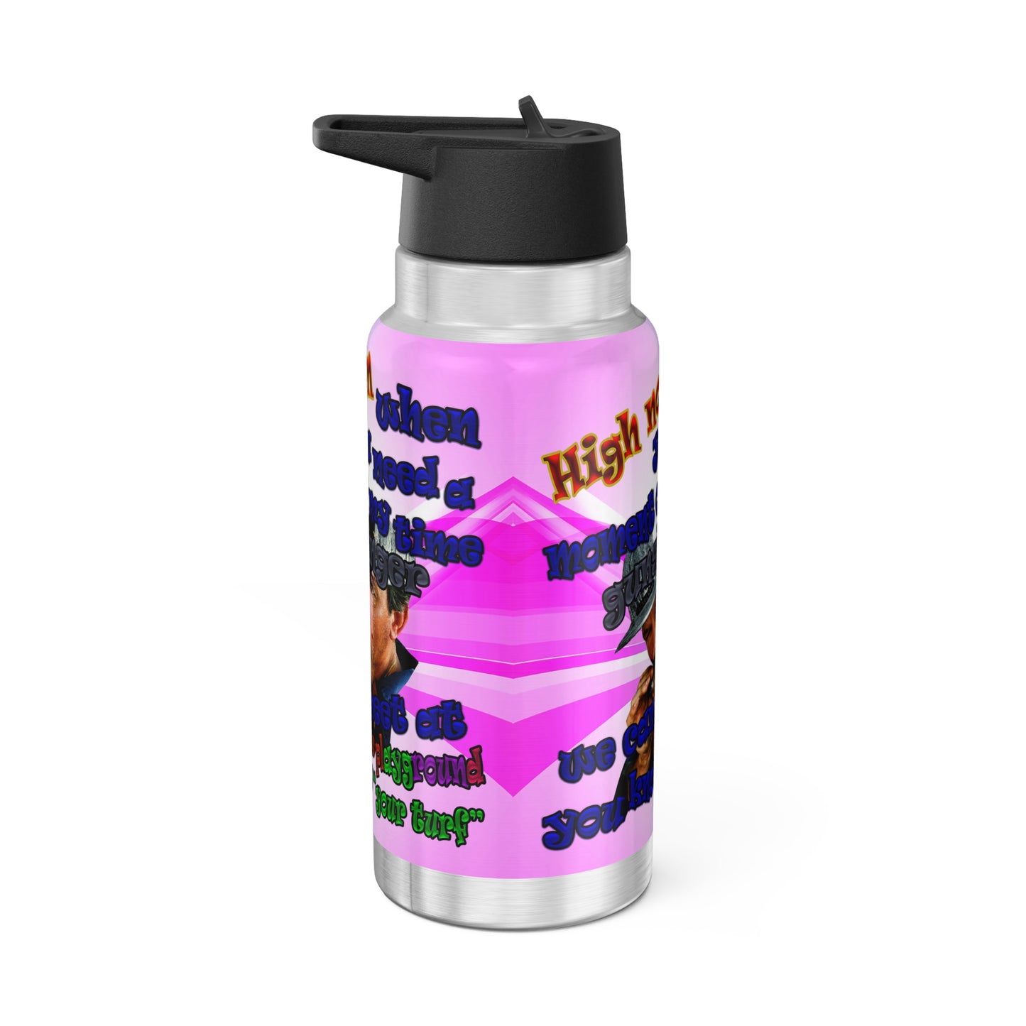 high noon - Gator Tumbler, 32oz  (light blue-pink wave)